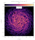 Structured ISM in a cosmic-ray affected galaxy