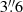 Mathematical equation: $ 3{{\overset{\prime\prime}{.}}}6 $