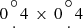Mathematical equation: $ 0{{\circ \atop \cdot }}4\,\times \,0{{\circ \atop \cdot }}4 $